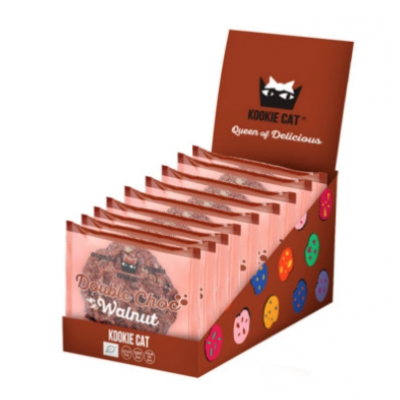 Kookie Cat Doble chocolate Nueces 12 unid
